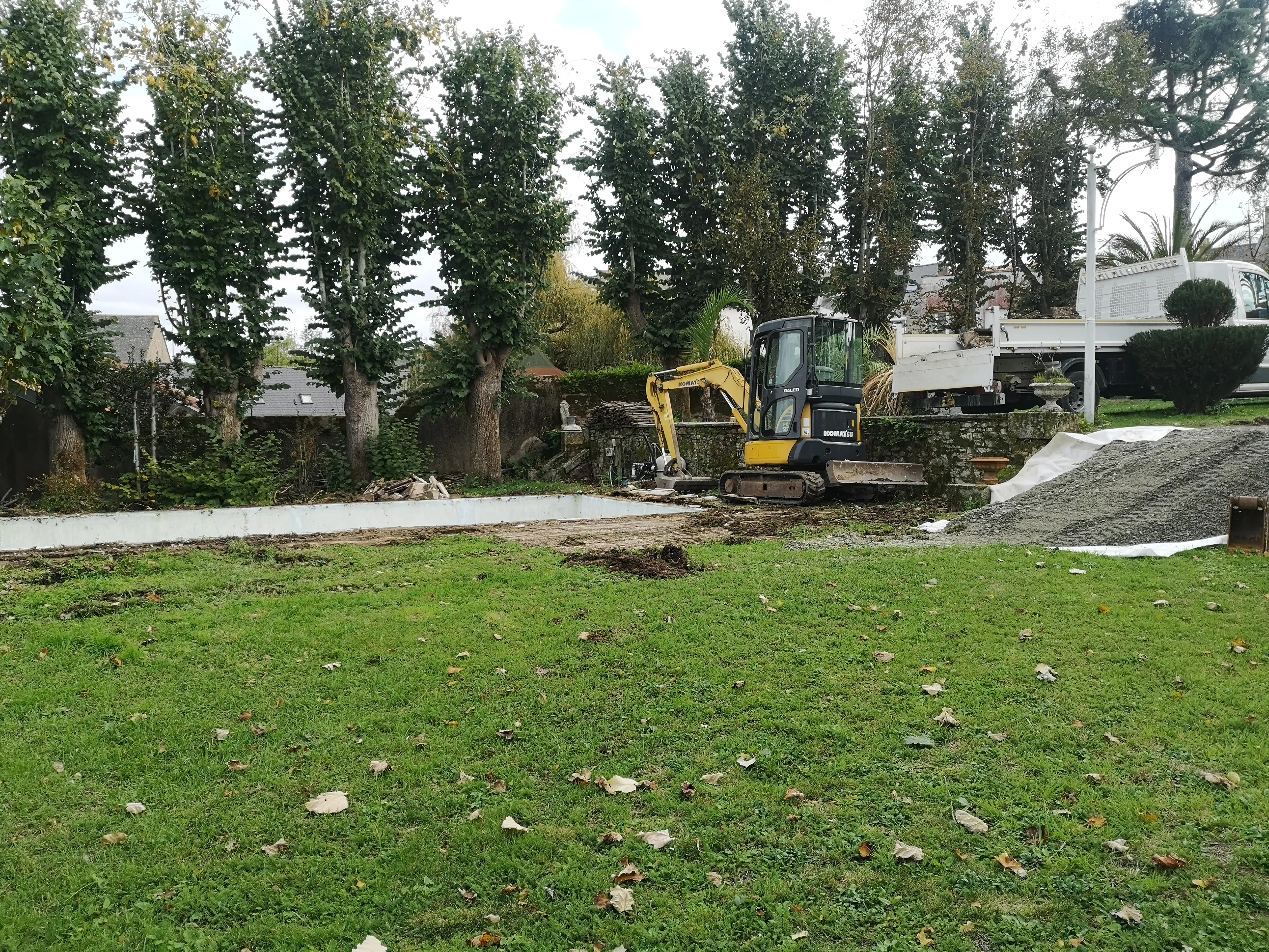 Création d’un accès temporaire pour le chantier
