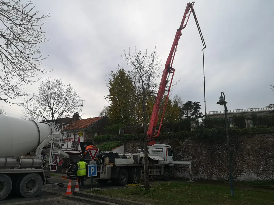 Coulage du béton pour dalle et terrasses